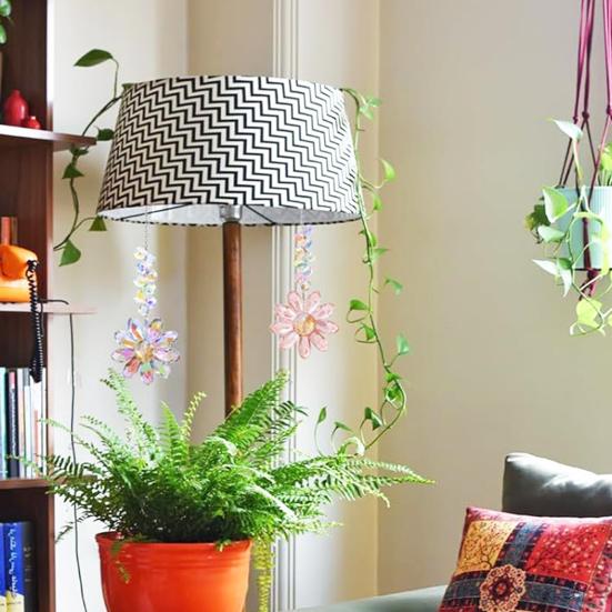 Yousheng Sunflower Sun Catcher Faux Crystal Hanging Decoration Rainbow Maker Prismatic Sunflower Suncatcher for Indoor Outdoor Window Decoration