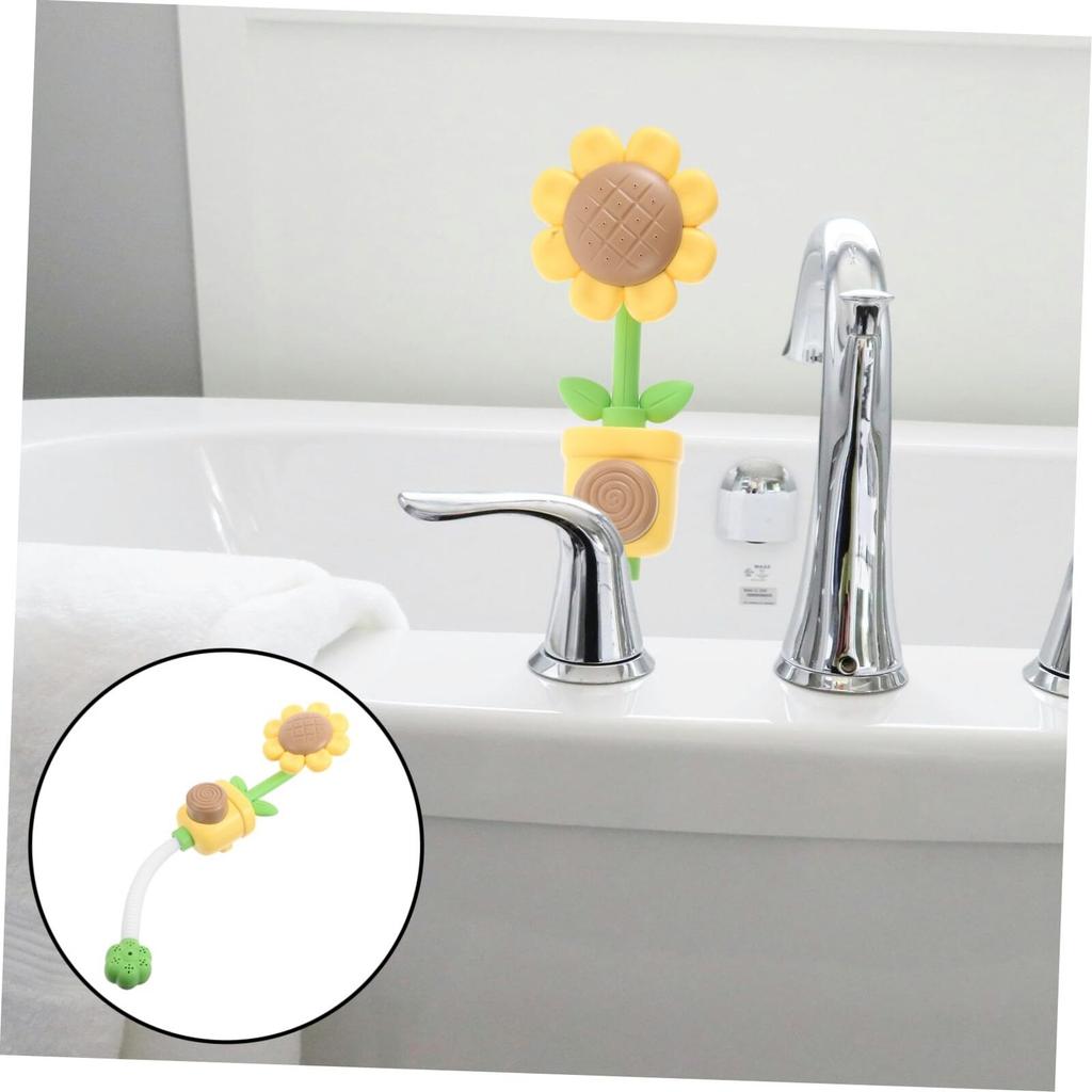 -purpose Bath Toy Sunflower Shower Head, Suitable For Toddler And Baby Bathing, Water Play Baby Bath Toy
