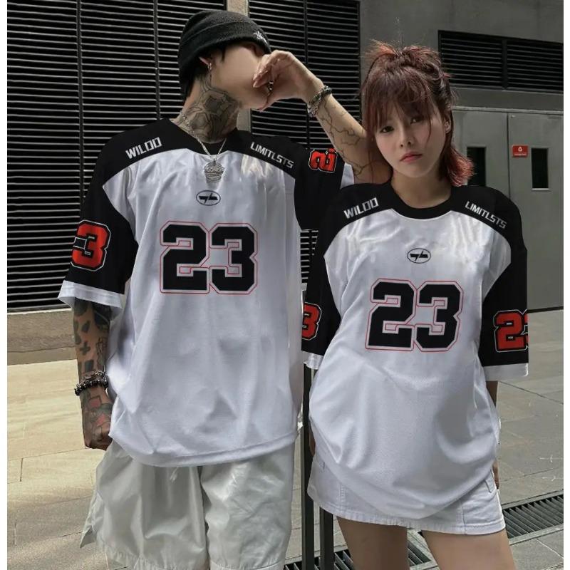 Women's Color Broken Pen Printed T-Shirt Fashion Casual Round Neck Top Suitable For Spring And Summer Ladies Street Clothes