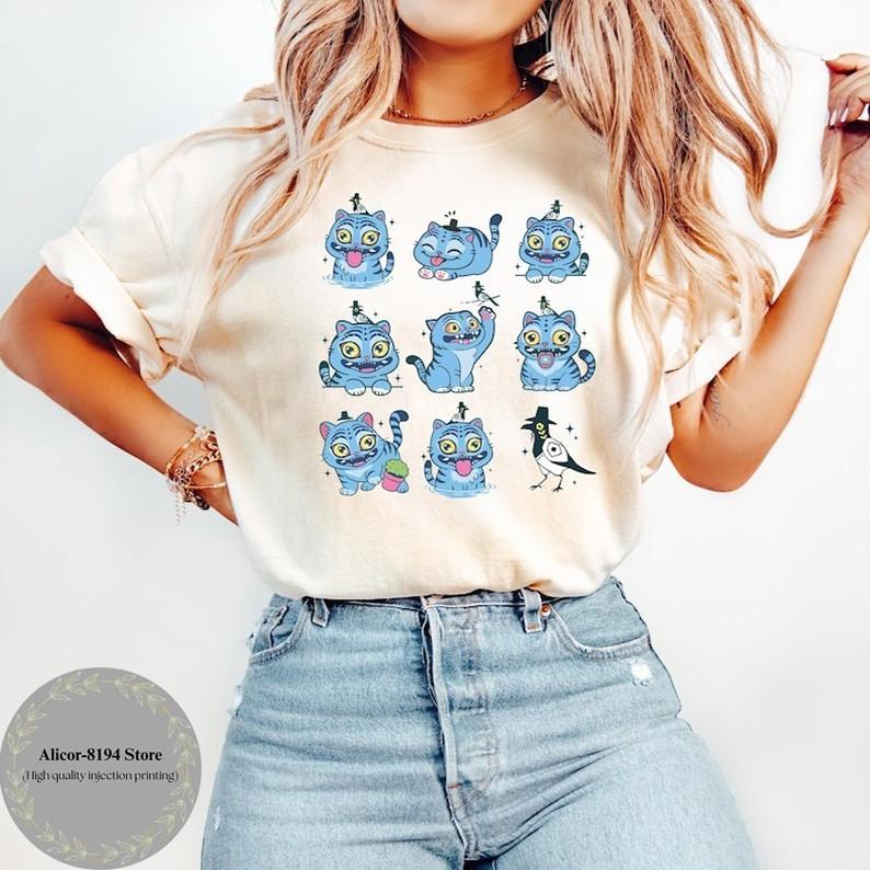 

Cute Demon Hunter Tiger T Shirt, Derpy the Tiger And Bird Demon Hunter Shirt 3XL