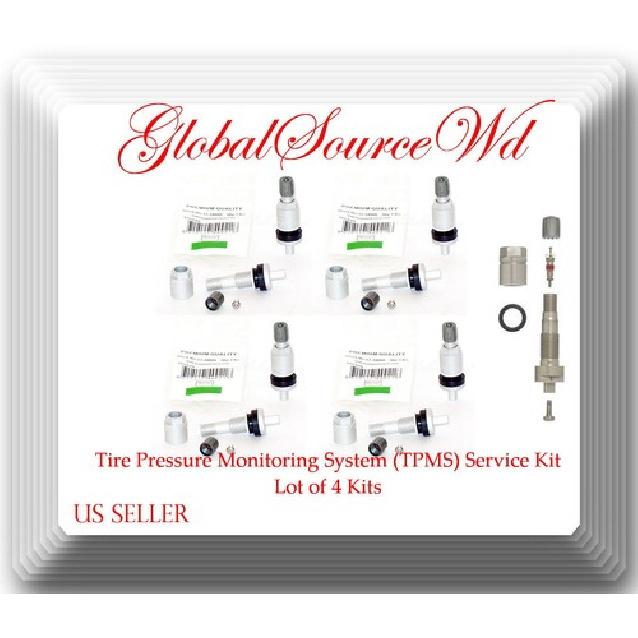 4 Kits 34000 Aluminum Tire Pressure Monitoring System (TPMS) Service Kit 97-20