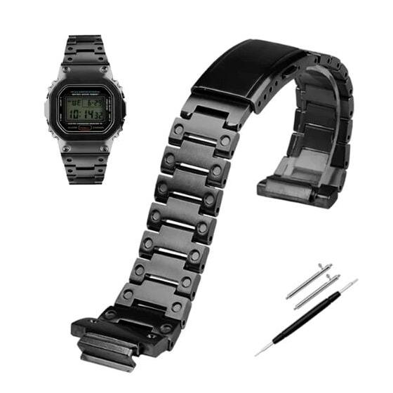 G-SHOCK custom metal belt (black) steel DW-5600, GW-M5610, etc. [with tools]