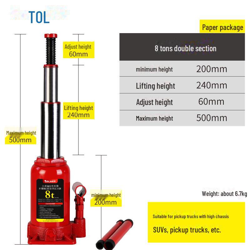 Hydraulic Car Jack for Off-Road Tire Changes (2T/3T)