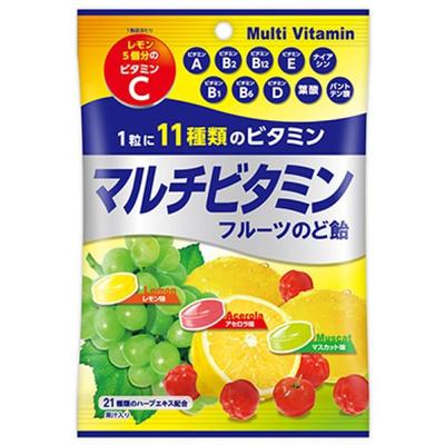 Senjakuame Honpo Multivitamin Fruit Throat Lozenge 65gCharacteristicsThree Assorted Throat Lozenges CharacteristicsThree Assorted Throat Lozenges Cont