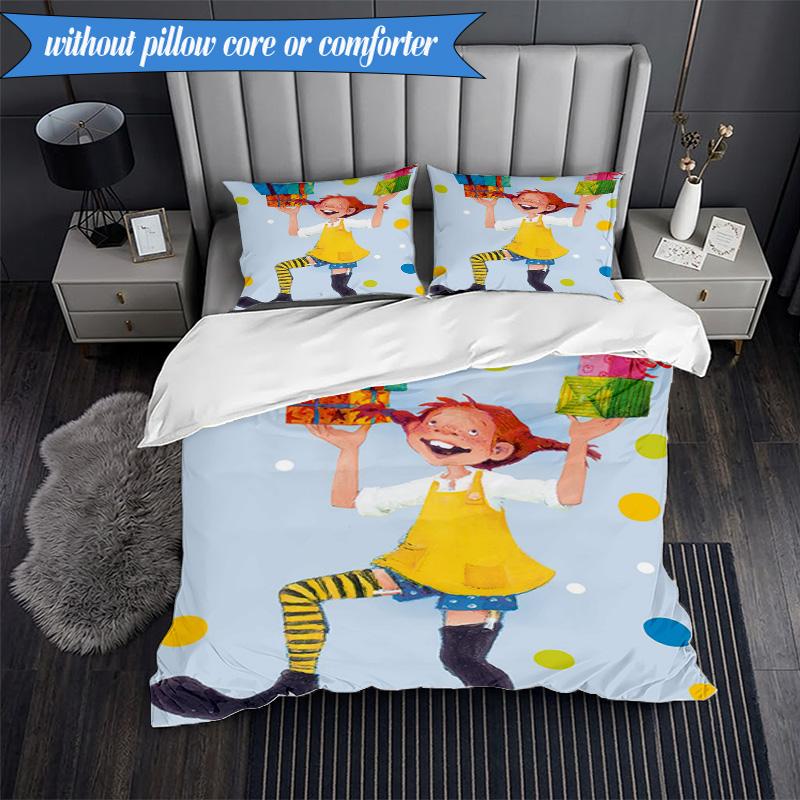 Pi-ppi And Horse Friendship 3pcs K-pop music group Bedding set,Ideal for Bedroom, Dormitory,Including Duvet Cover And 2pcs Pillowcases,Fan gifts