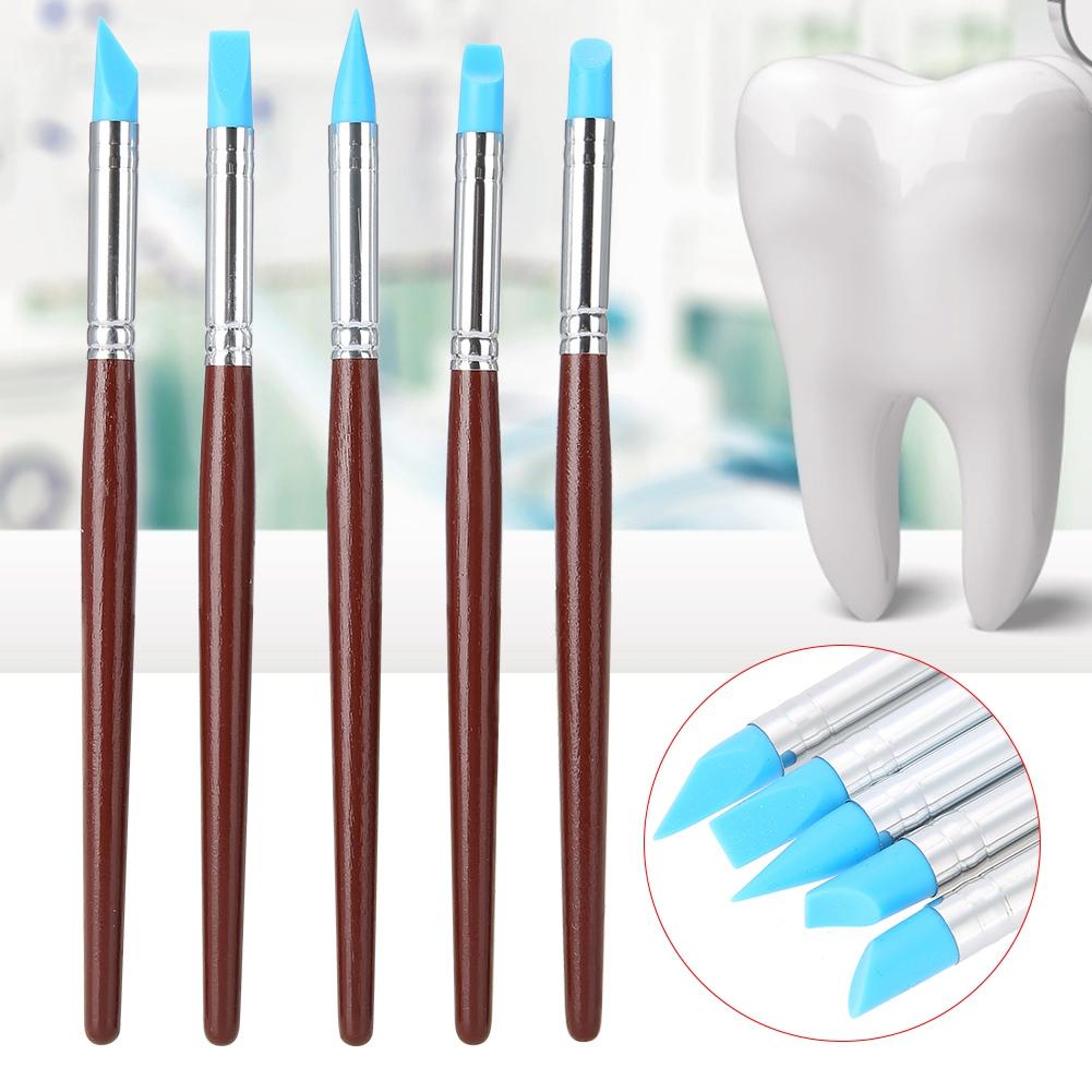 5pcs Dental Silicone Pen Tooth Adhesive Forming Sculpture Carving Tools