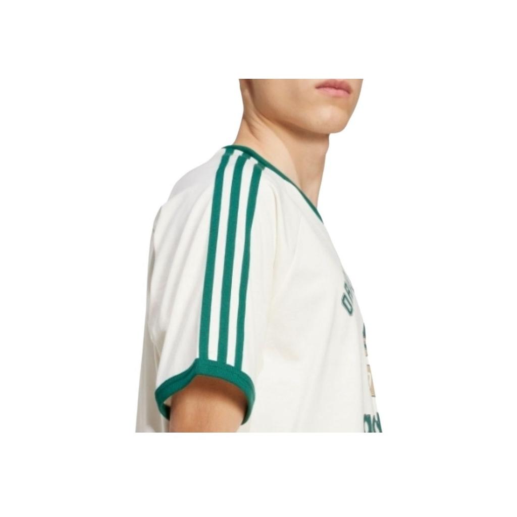 Adidas Originals SS25 Classic Series Brand Logo Loose Fit Crew Neck Raglan Short Sleeve T-Shirt Men Tops Han-Jade-White KD6266