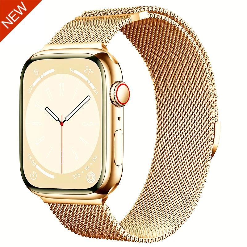 Milanese Loop Band for Apple watch Ultra 9 8 7 6 5 SE 45mm 49mm 44mm/41mm/40mm Metal Magnetic Strap iWatch 11 10 46mm 42mm Band