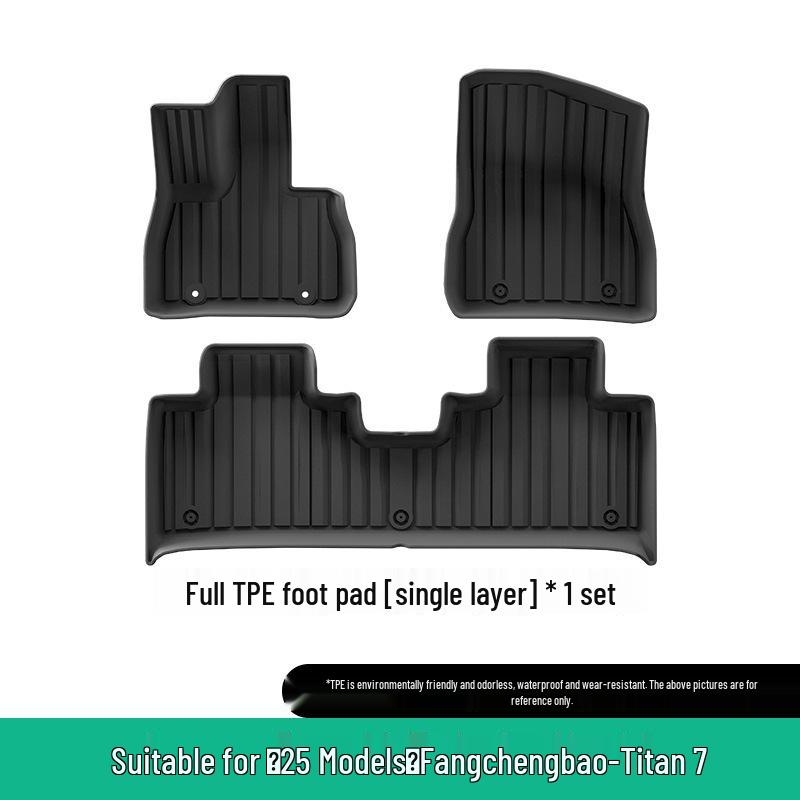 TPE All-Weather Floor Mats & Trunk Mat for BYD Fangchengbao Yangwang U7 Cars.
