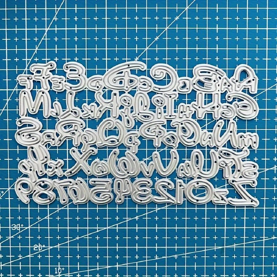 

26 английских букв и цифр металлические режущие штампы, металлическая форма для вырубки, штампы для скрапбукинга, DIY травленый тисненый трафарет для рукоделия серебряный