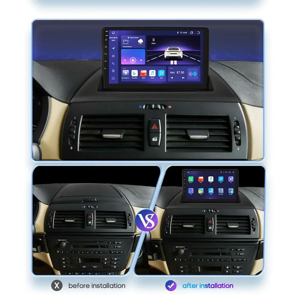 OSSURET 9"7862 Carplay Android Auto Car Radio For BMW X3 E83 2004 -2012 Multimedia Player GPS Navi Stereo 4G Autoradio 2din QLED Intelligent Screen