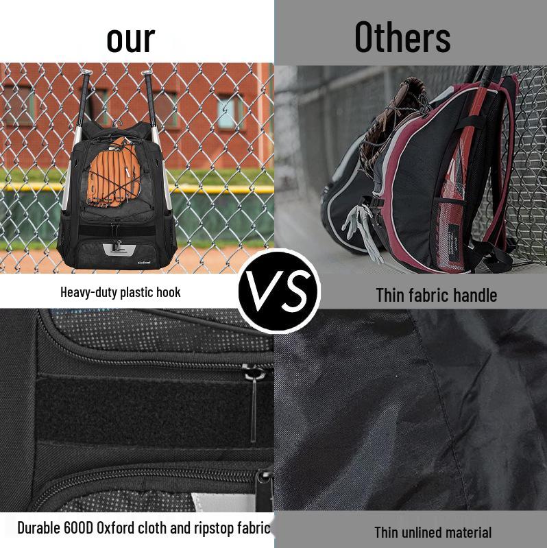 GO Baseball Softball Backpack for Training & Competition - Outdoor Sports Equipment Bag for Children & Adults