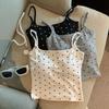 Fashionable Polka Dot with Chest Pads, Strappy Vests, Women's, Backless, Beautiful Back, Outerwear, Anti-glare, Inner Layer with Chest Wrap, Top