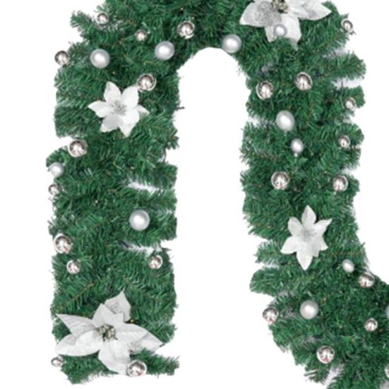 Christmas Illuminate Garland 8.8ft Rattan Christmas Battery Operated Artificial Flower Vine Plants Christmas Decorations