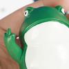 Flip-off Frog Figurine Resin Standing Frog Ornament Rebellious Middle Finger Mini Frog Statue for Home Office Desk Decoration