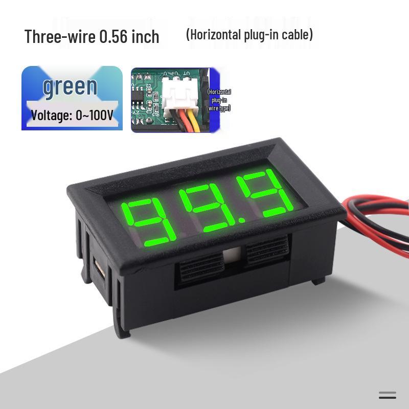 Digital Voltmeter Head: 0.28/0.36/0.56 Inch, 30V-120V, Two/Three-wire Options, With/Without Shell