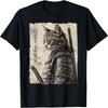 Gato Samurai Guerreiro Arte Japonesa Ukiyo-e Gato Samurai Homens Mulheres Meninas Crianças Camiseta