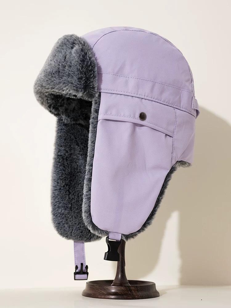Thunderbolt Hat Men and Women Winter Padded Thickened Ear Protection Cap Cycling Outdoor Ski Ins Warm Cold Cotton Cap