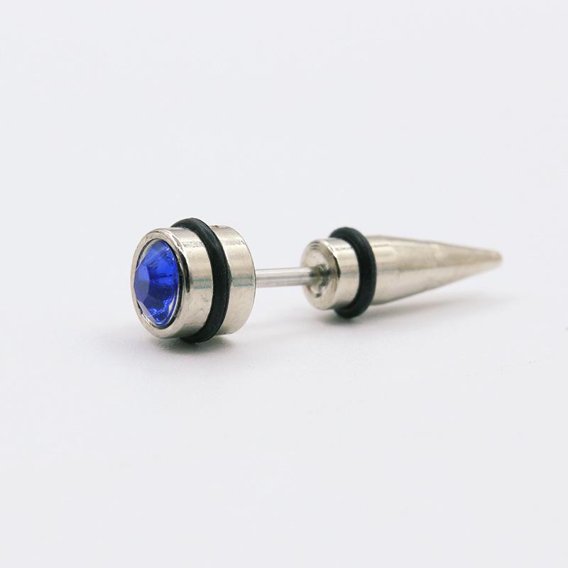 Unisex 316L Titanium Steel Diamond-Studded Piercing Earrings