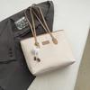 Textured Faux Leather Tote Bag for Women, Spacious Handheld Shoulder Handbag, Stylish Commute Work Bag with Zipper Closure KTB