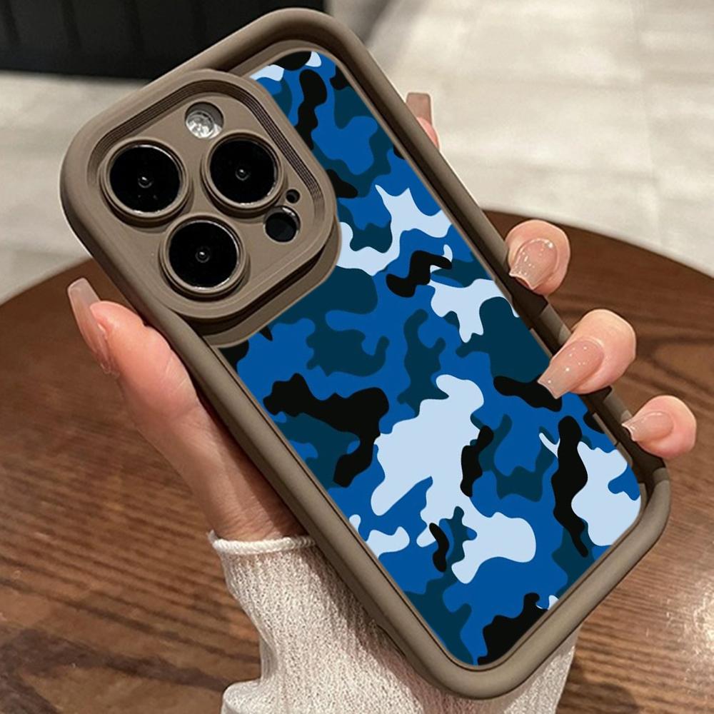 LZ6 Camouflage Camo Design Silicone Phone Case for Xiaomi 11 Lite 5G 14T Redmi 14C 13C A3 Note 12 11 9 10 13 Pro Plus Shockproof Back Cover