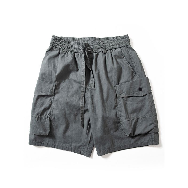 Cargo Shorts Men's Summer Fashion Brand Trendy Large Pocket All-Match Middle Pants Japan fashion Loose Straight Cotton Shorts Fashion