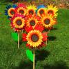 Mehrere Stile Drehende Sonnenblume PVC-Stab Stehende Rasenblume Windrad Outdoor Party Picknick Dekoration