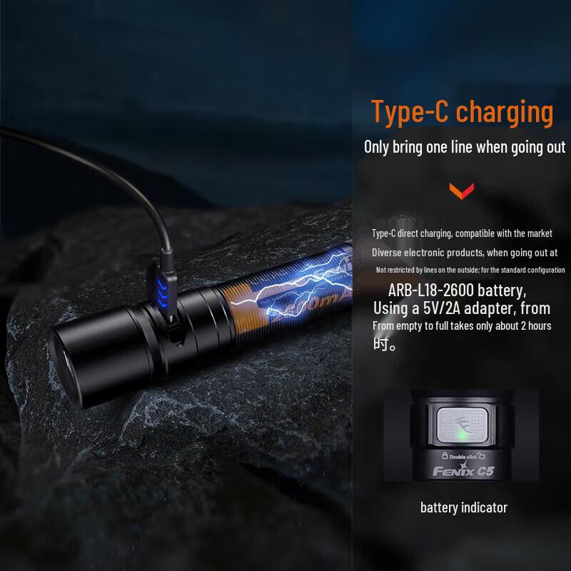 Fenix C5 Magnetic Rechargeable LED Flashlight