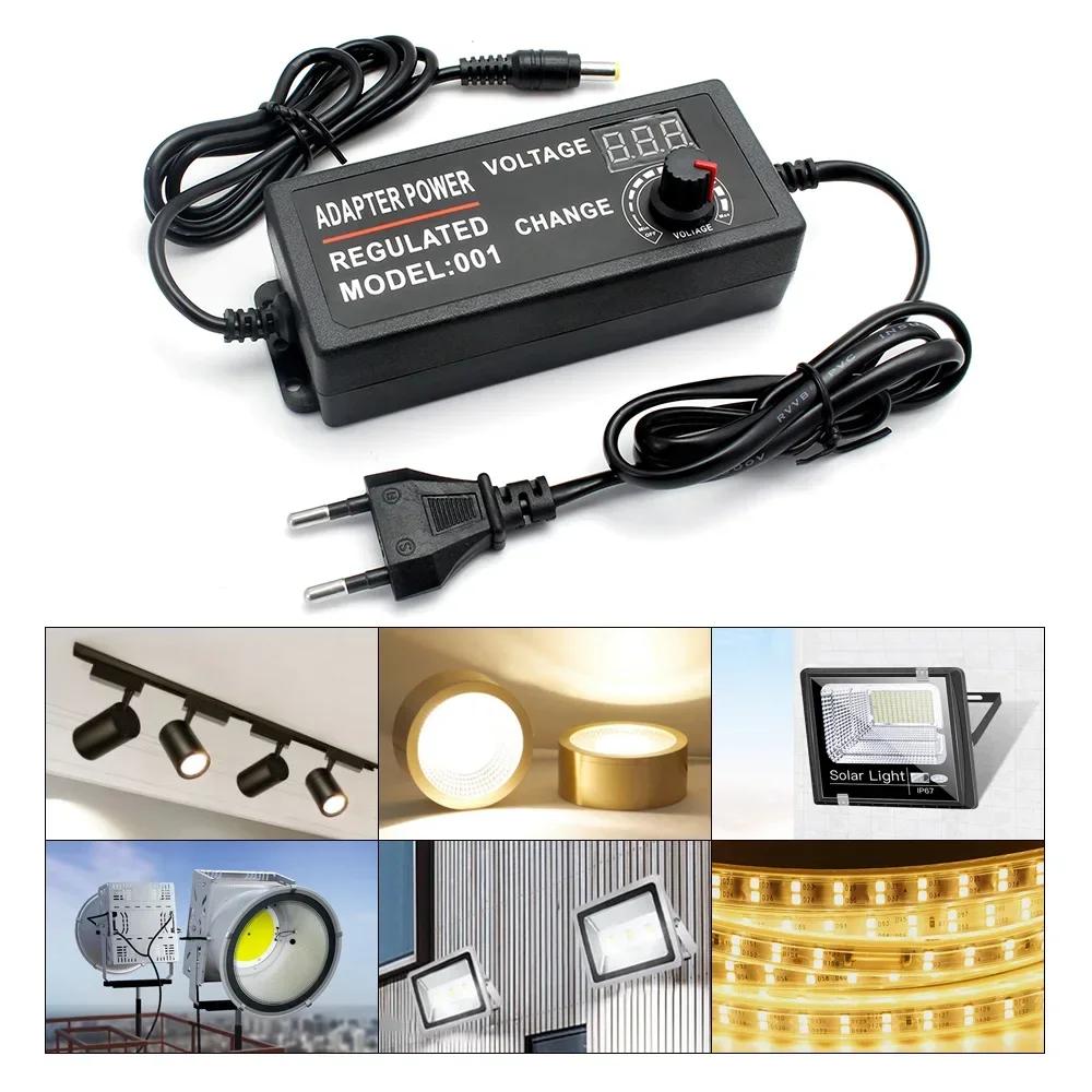 AC Adjustable Power Supply 3V-24V 3A AC DC with 9 Plug Connect Universal Adapter Adjustable AC TO DC 220V 110V TO 3V 24V 9W 72W