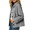Women's Casual Long Sleeve Button-Up Plaid Jacket