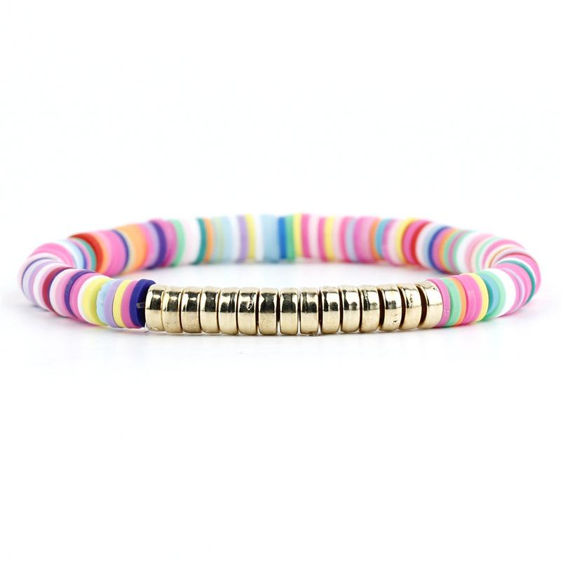 Bohemian Multi-color Polymer Clay Bracelets