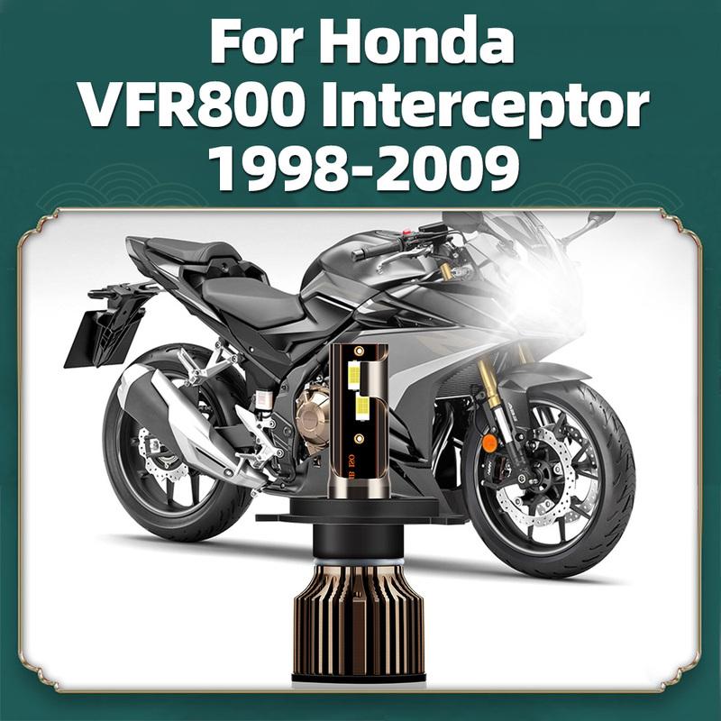 For Honda VFR800 Interceptor 1998-2009 / VF750 1994-2003 Motorcycle LED Headlight H4 Hi Lo Turbo Bulb CSP 10000LM Motor Lamp 12V