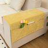 Simple Sofa Armrest Cover Cloth Single Color Dust-proof Couch Side Pocket Machine Washable Breathable Sofe Armrest Towel
