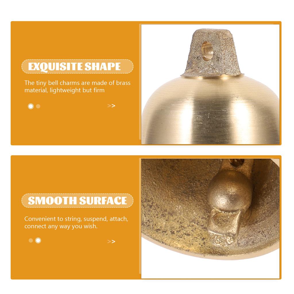 Small Brass Bells Finish Lightweight Metal Bell Pendants for Crafting DIY Jewelry Making Christmas Wreath Decor Festival