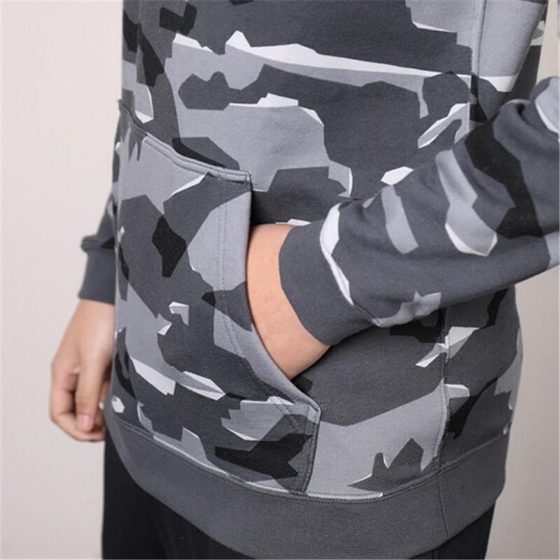 Nike Fleecová mikina s kapucí, ležérní americká mikina pro muže, šedá AR2868-065