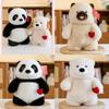 Cute Panda Plush Toy Original Design Soft Short Plush Stuffed Animal Birthday Gift 30cm