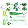Glitter Headband Shamrock Photo Props Fun NecklaceHeadband Party Blingbling Karaoke Party Hair Hoop Leprechaun