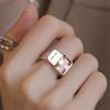 Lucky Yellow Diamond Square Diamond Ring's Design Light Luxury Individual Cold Wind Live Mouth Jewelry