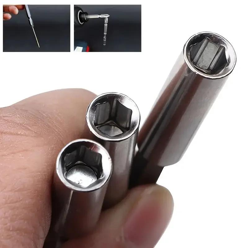 1/5pcs Magnetic Screwdriver Extension Hexagonal Handle Extended Connecting Rod Carbon Steel Screwdrivers Bit Holder Power Tools