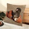 Punch Monkey Cushion Cover Soft Short Plush Pillow Cover Smooth Cozy Texture Aesthetic Cushion Case Home Decor