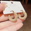 Light Luxury Exquisite High-end Pearl Round Earrings Korean Fashion Niche Design Fashion Earrings