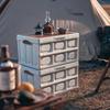 Portable Foldable Storage Box with Wooden Lid
