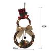 Home LED Wreath Hanging Pendant Rattan with Light for Christmas Halloween Door Decor
