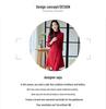 Damen Midilanger Roter Trenchcoat Anzug - High-End Businesskleidung für Herbst/Winter 2025