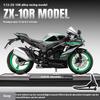 1/12 ZX-10R Locomotive Model Metal Die-cast Sound-Light Shock Absorbing Belt Display Base Ornament Halloween Toys