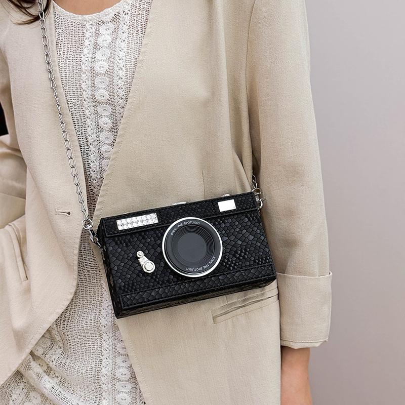 Camera Shape Crossbody Mobile Phone Bag Ladies Girls Casual Handbag And Purse Cute Creative Fun Bag Versatile Chain Shoulder Bag