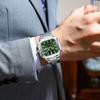 POEDAGAR Square Fashion Man Wristwatch Waterproof Luminous Date Week Quartz Men's Watches Stainless Steel Luxury Men Watch Reloj