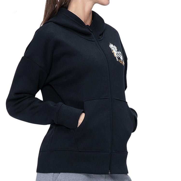 Under Armour Originators Fleece Zip Hoodie Jacket Women Tops Black 1353340-001