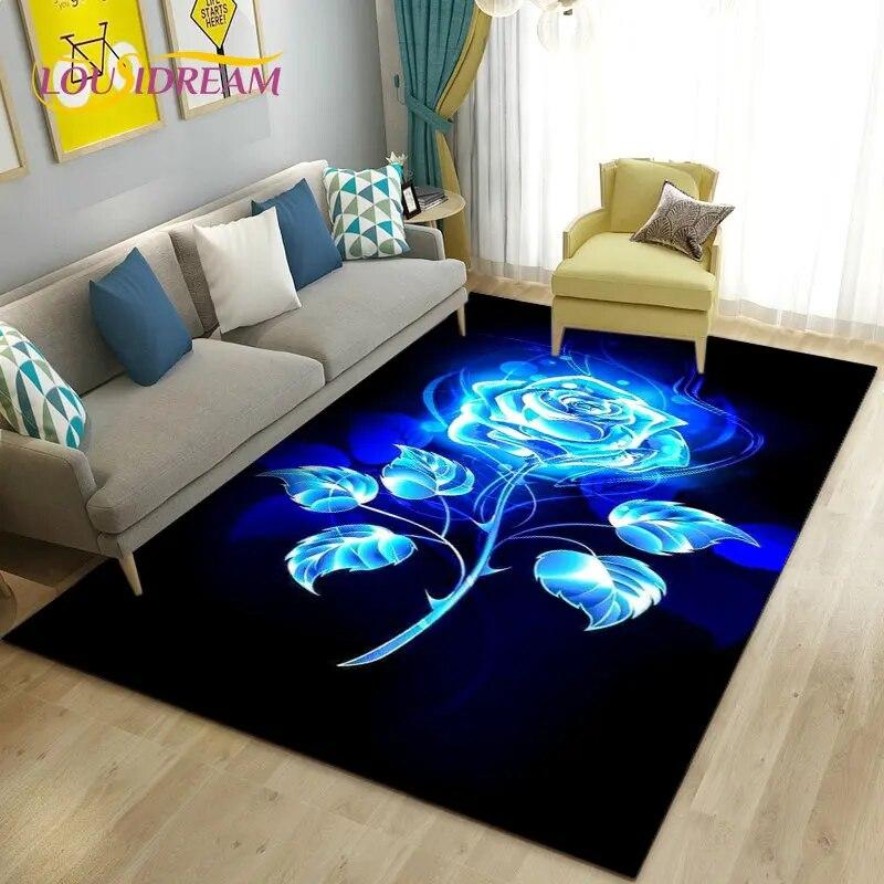 Dandelion Fresh Flower Plant Leaf Area Rug,Carpet Rug for Living Room Bedroom Sofa Doormat Decoration,Kitchen Non-slip Floor Mat