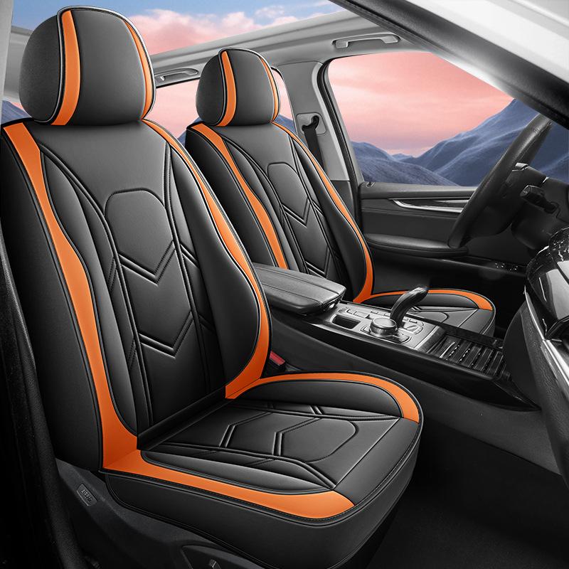 

Новий Універсальний 1 шт. ПУ Чохол на Сидіння Повна Обкладинка Водонепроникний для Автомобіля Седан Позашляховик Вантажівка Чохол-Захисник на Переднє Сидіння 1PC помаранчевий/чорний